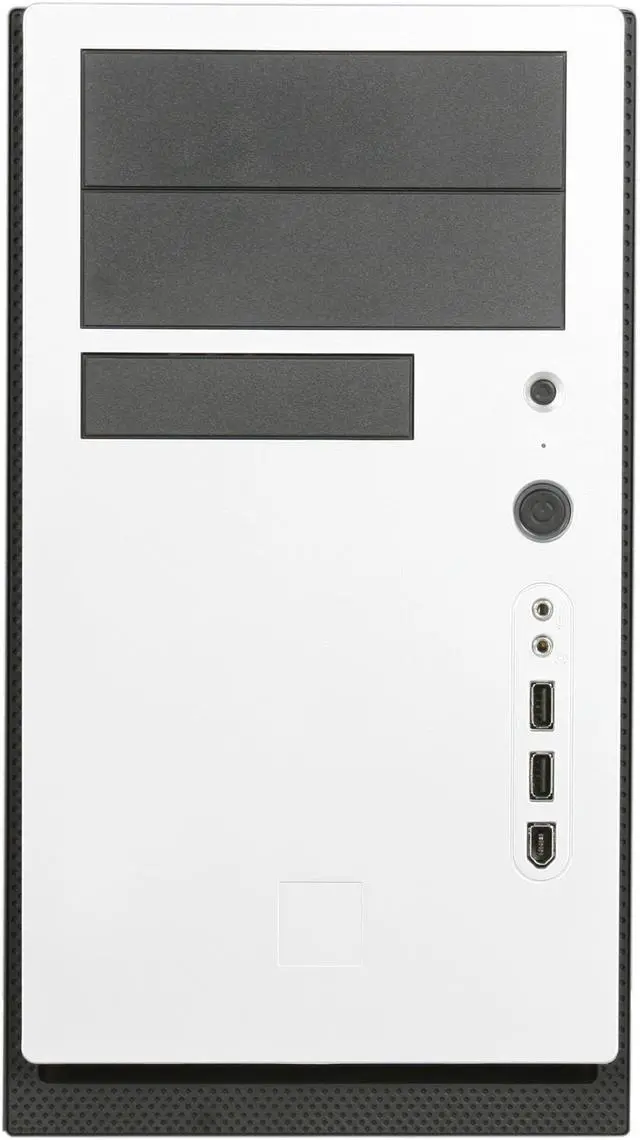Alt view image 2 of 9 - Antec New Solution NSK3480 Black/ Silver 0.8mm cold-rolled steel construction Micro ATX Mid Tower Computer Case 380W Power Supply