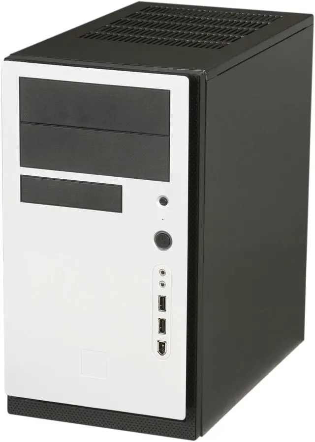 Alt view image 3 of 9 - Antec New Solution NSK3480 Black/ Silver 0.8mm cold-rolled steel construction Micro ATX Mid Tower Computer Case 380W Power Supply