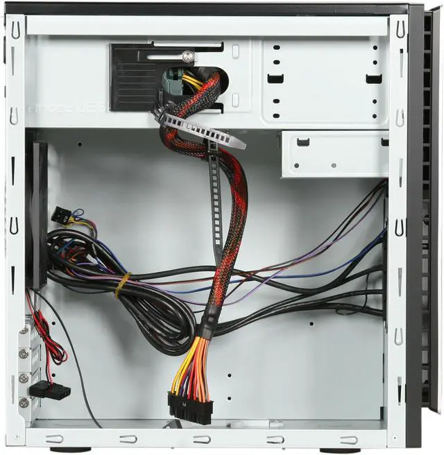 Alt view image 6 of 9 - Antec New Solution NSK3480 Black/ Silver 0.8mm cold-rolled steel construction Micro ATX Mid Tower Computer Case 380W Power Supply