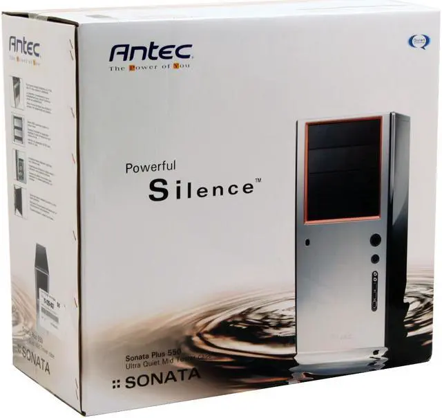 Alt view image 14 of 14 - Antec Sonata Plus 550 Black/ Silver Steel ATX Mid Tower Computer Case 550W Power Supply