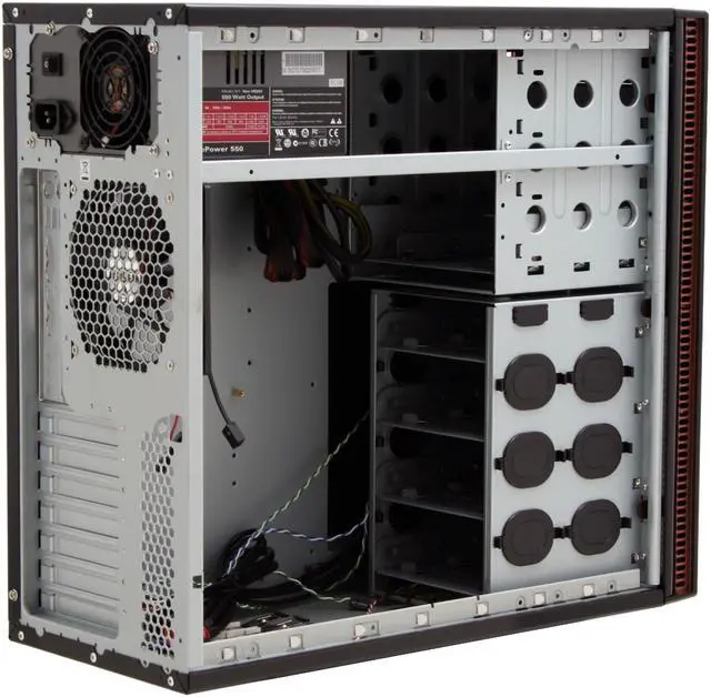 Alt view image 7 of 14 - Antec Sonata Plus 550 Black/ Silver Steel ATX Mid Tower Computer Case 550W Power Supply