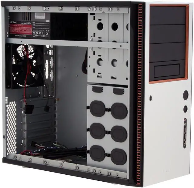 Alt view image 8 of 14 - Antec Sonata Plus 550 Black/ Silver Steel ATX Mid Tower Computer Case 550W Power Supply