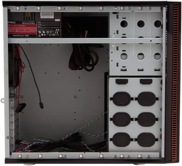Alt view image 9 of 14 - Antec Sonata Plus 550 Black/ Silver Steel ATX Mid Tower Computer Case 550W Power Supply