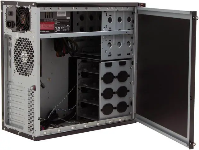 Alt view image 11 of 14 - Antec Sonata Plus 550 Black/ Silver Steel ATX Mid Tower Computer Case 550W Power Supply