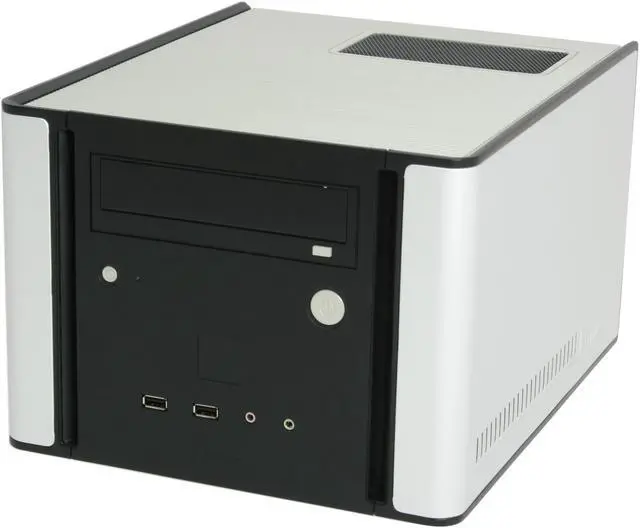 Alt view image 2 of 18 - Antec NSK1380 Black/ Silver Steel MicroATX Cube Computer Case 350W Power Supply