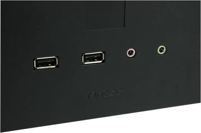 Alt view image 4 of 18 - Antec NSK1380 Black/ Silver Steel MicroATX Cube Computer Case 350W Power Supply