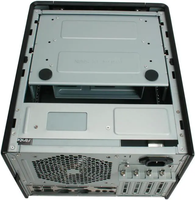 Alt view image 8 of 18 - Antec NSK1380 Black/ Silver Steel MicroATX Cube Computer Case 350W Power Supply