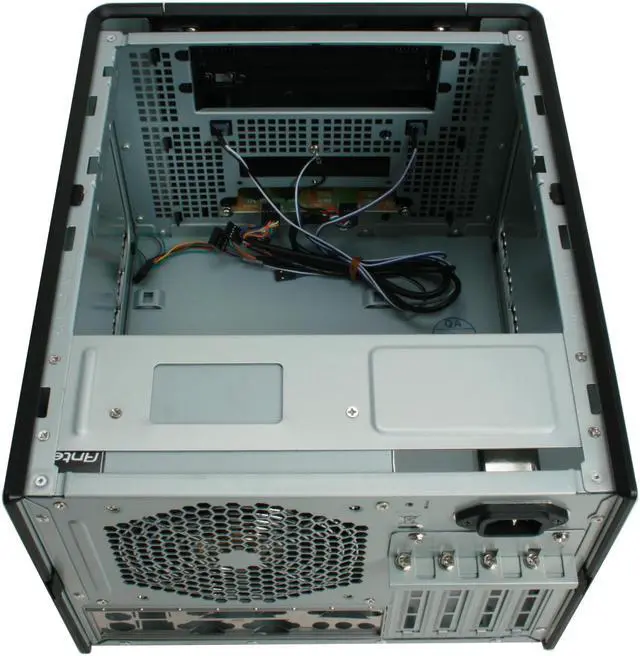 Alt view image 9 of 18 - Antec NSK1380 Black/ Silver Steel MicroATX Cube Computer Case 350W Power Supply