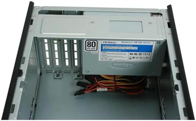 Alt view image 11 of 18 - Antec NSK1380 Black/ Silver Steel MicroATX Cube Computer Case 350W Power Supply