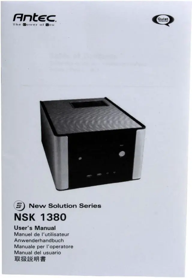 Alt view image 17 of 18 - Antec NSK1380 Black/ Silver Steel MicroATX Cube Computer Case 350W Power Supply