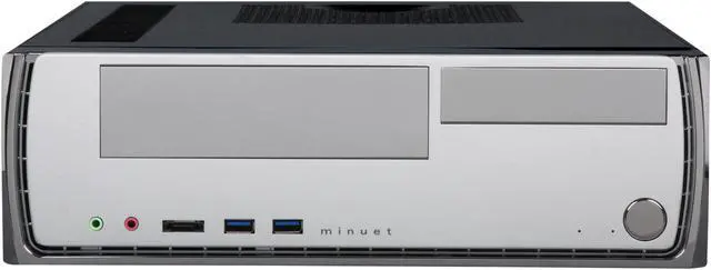 Alt view image 2 of 9 - Antec Minuet350 Piano Black Steel Micro ATX Slim Case Computer Case 350W 80PLUS Certified Power Supply