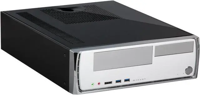 Alt view image 3 of 9 - Antec Minuet350 Piano Black Steel Micro ATX Slim Case Computer Case 350W 80PLUS Certified Power Supply
