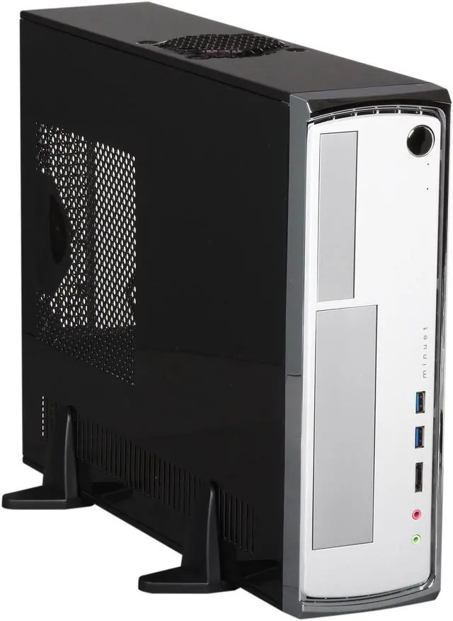 Alt view image 5 of 9 - Antec Minuet350 Piano Black Steel Micro ATX Slim Case Computer Case 350W 80PLUS Certified Power Supply
