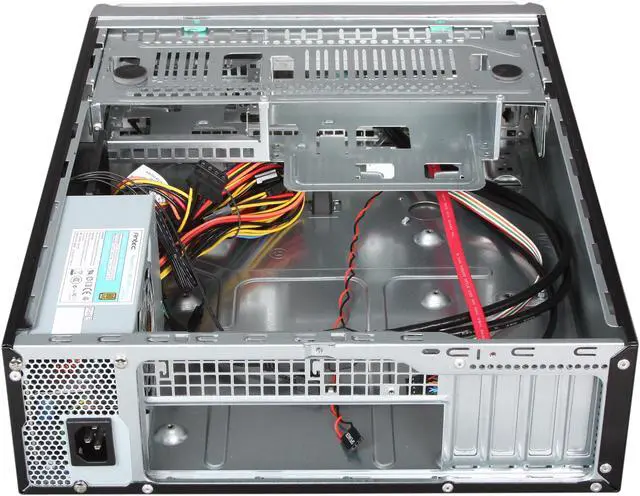 Alt view image 6 of 9 - Antec Minuet350 Piano Black Steel Micro ATX Slim Case Computer Case 350W 80PLUS Certified Power Supply