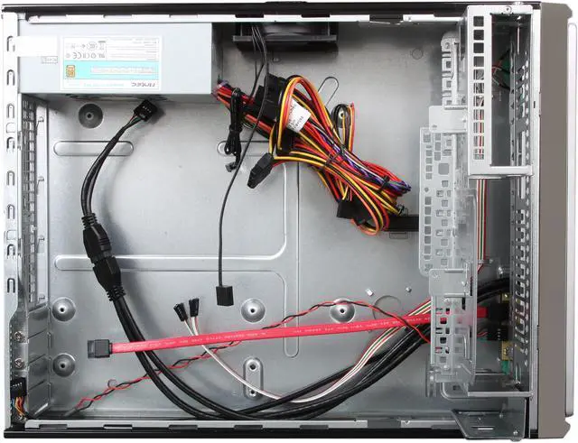 Alt view image 7 of 9 - Antec Minuet350 Piano Black Steel Micro ATX Slim Case Computer Case 350W 80PLUS Certified Power Supply