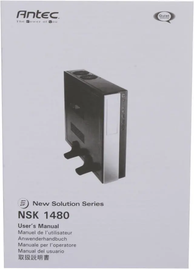 Alt view image 10 of 11 - Antec NSK1480 Black / Silver Steel Micro ATX Desktop Computer Case 350W 80 PLUS Certified Power Supply