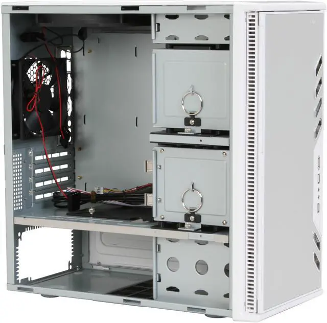 Alt view image 5 of 8 - Antec Mini P180 White Steel MicroATX Mini Tower Computer Case