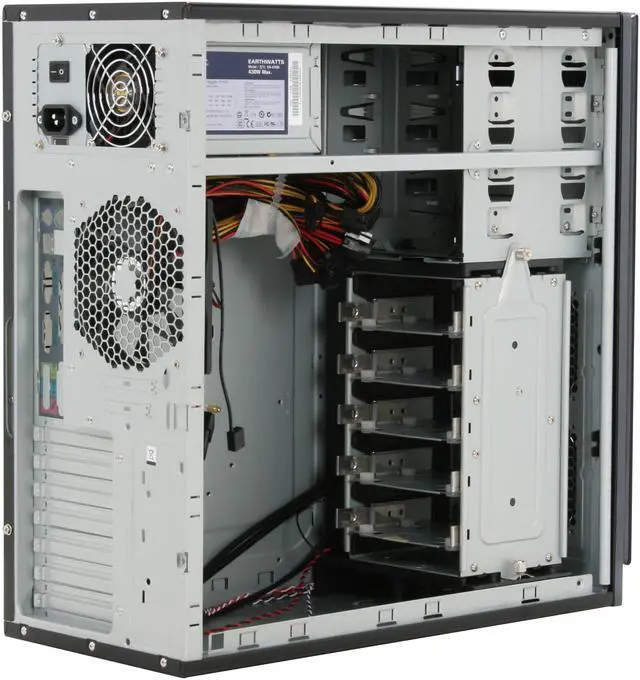 Alt view image 6 of 11 - Antec NSK6580B Black 0.8mm cold-rolled steel ATX Mid Tower Computer Case 430 Watts 80 PLUS Power Supply