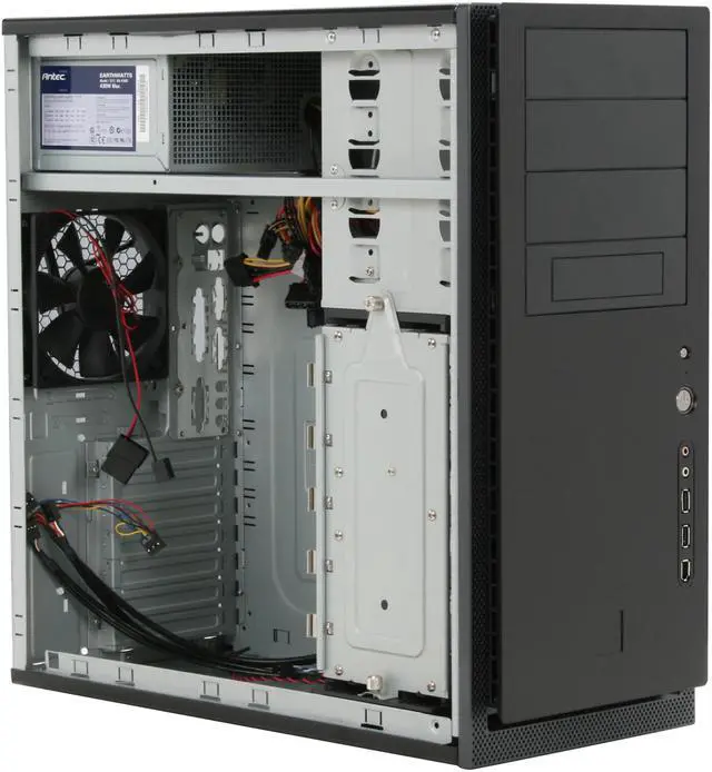 Alt view image 8 of 11 - Antec NSK6580B Black 0.8mm cold-rolled steel ATX Mid Tower Computer Case 430 Watts 80 PLUS Power Supply