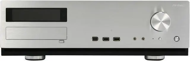 Alt view image 2 of 12 - Antec Silver Aluminum / Steel Fusion Remote Micro ATX Media Center / HTPC Case