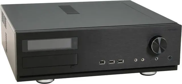 Alt view image 3 of 12 - Antec Black Aluminum / Steel Fusion Remote Black Micro ATX Media Center / HTPC Case
