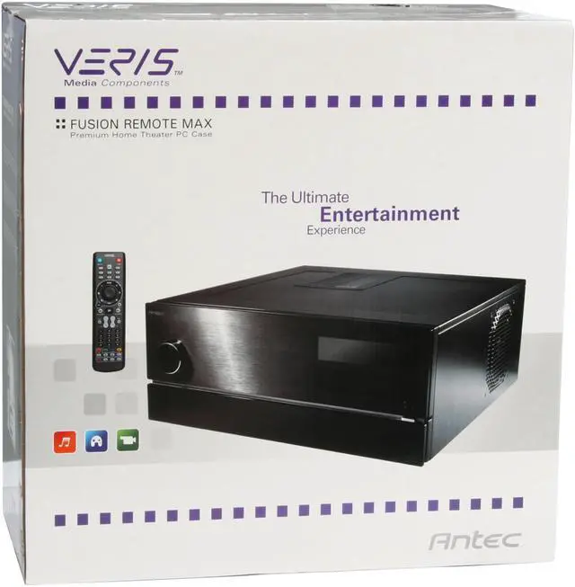 Alt view image 11 of 11 - Antec Black Aluminum / Steel Fusion Remote Max ATX Media Center / HTPC Case