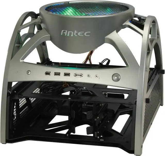 Alt view image 4 of 12 - Antec Skeleton Black ATX Tower Computer Case