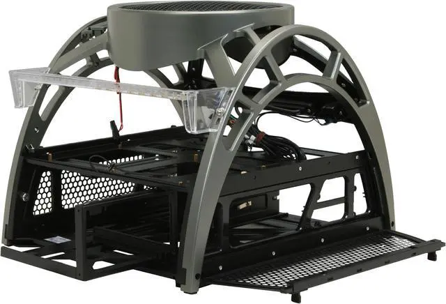 Alt view image 9 of 12 - Antec Skeleton Black ATX Tower Computer Case