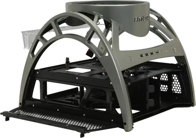 Alt view image 11 of 12 - Antec Skeleton Black ATX Tower Computer Case