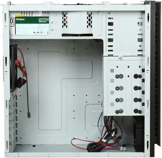 Alt view image 6 of 9 - Antec NSK 4480 II Black & Silver 0.8mm cold rolled steel ATX Mid Tower Computer Case EarthWatts 380W Power Supply