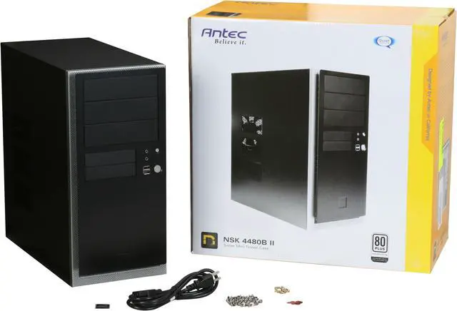 Alt view image 11 of 11 - Antec NSK 4480B II Black 0.8mm cold rolled steel for chassis durability ATX Mid Tower Computer Case EarthWatts 380W Power Supply