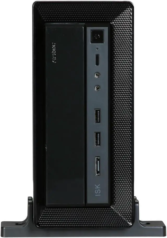 Alt view image 2 of 10 - Antec ISK 300-65 Black Steel Mini-ITX Desktop Computer Case 65W Power Supply