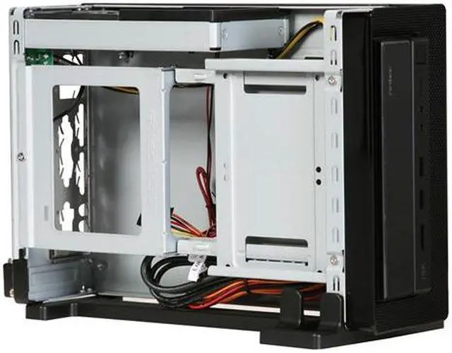 Alt view image 7 of 10 - Antec ISK 300-65 Black Steel Mini-ITX Desktop Computer Case 65W Power Supply