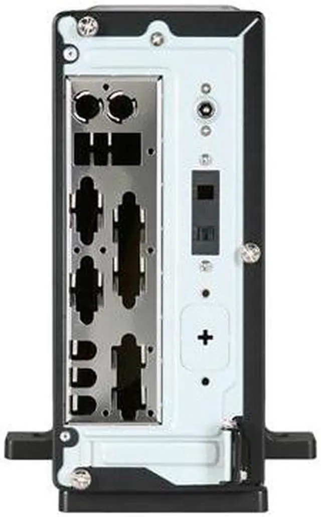 Alt view image 9 of 10 - Antec ISK 300-65 Black Steel Mini-ITX Desktop Computer Case 65W Power Supply