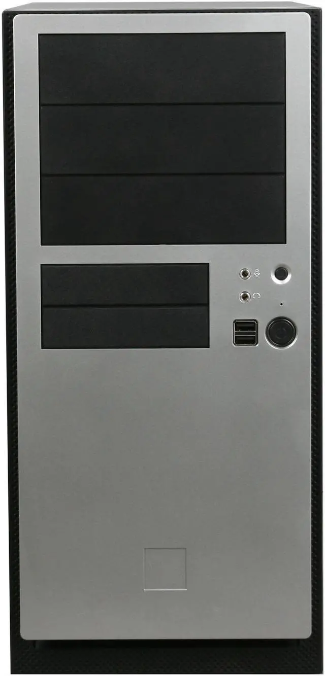 Alt view image 2 of 9 - Antec NSK 4482 Black / Silver 0.8mm cold rolled steel ATX Mid Tower Computer Case 380W Power Supply