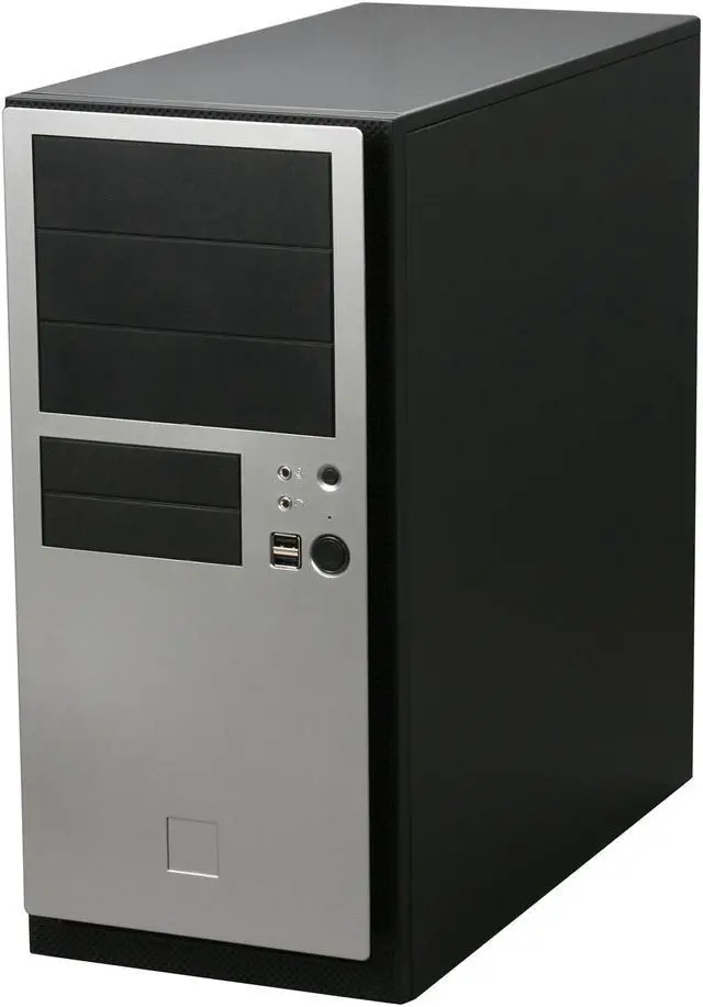 Alt view image 3 of 9 - Antec NSK 4482 Black / Silver 0.8mm cold rolled steel ATX Mid Tower Computer Case 380W Power Supply