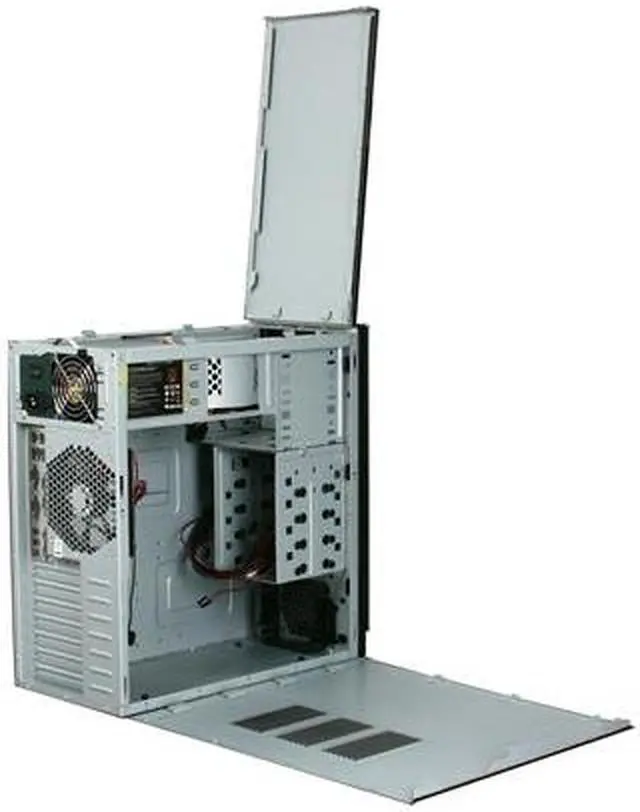 Alt view image 5 of 9 - Antec NSK 4482 Black / Silver 0.8mm cold rolled steel ATX Mid Tower Computer Case 380W Power Supply