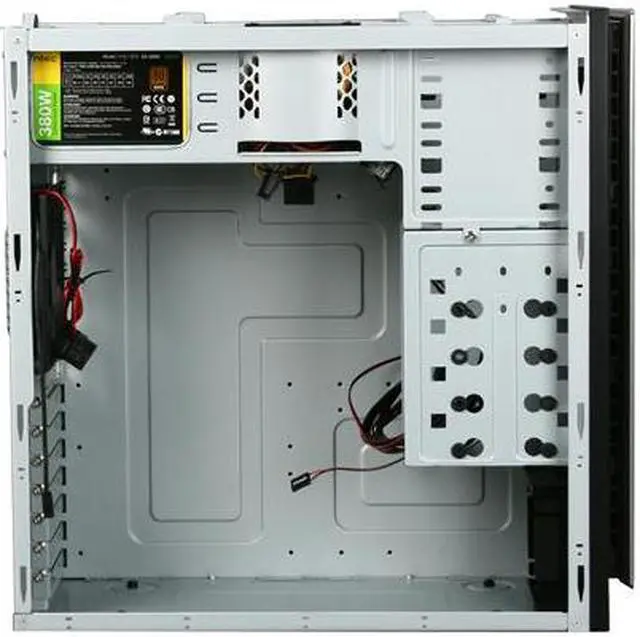 Alt view image 6 of 9 - Antec NSK 4482 Black / Silver 0.8mm cold rolled steel ATX Mid Tower Computer Case 380W Power Supply