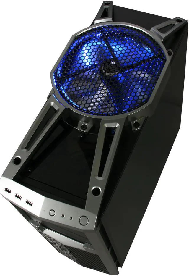 Alt view image 8 of 10 - Antec Six Hundred Black / Silver ATX Mid Tower Computer Case