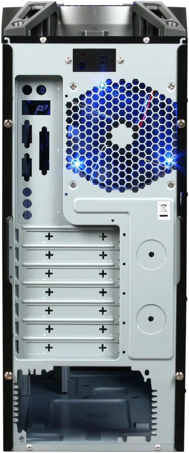 Alt view image 9 of 10 - Antec Six Hundred Black / Silver ATX Mid Tower Computer Case