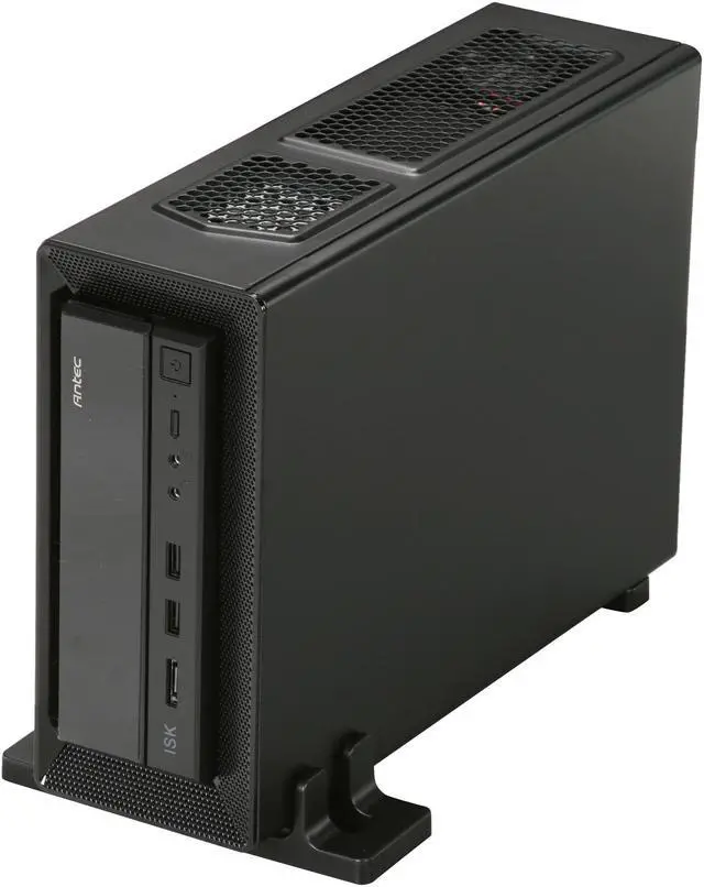 Alt view image 4 of 12 - Antec ISK Series ISK 300-150 Black 0.8mm Cold Rolled Steel Mini-ITX Desktop Computer Case 150W Power Supply