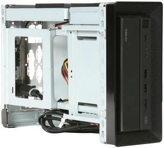 Alt view image 8 of 12 - Antec ISK Series ISK 300-150 Black 0.8mm Cold Rolled Steel Mini-ITX Desktop Computer Case 150W Power Supply