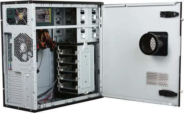 Alt view image 5 of 9 - Antec NSK 6582B Black 0.8 mm Steel ATX Mid Tower Computer Case 430W Power Supply