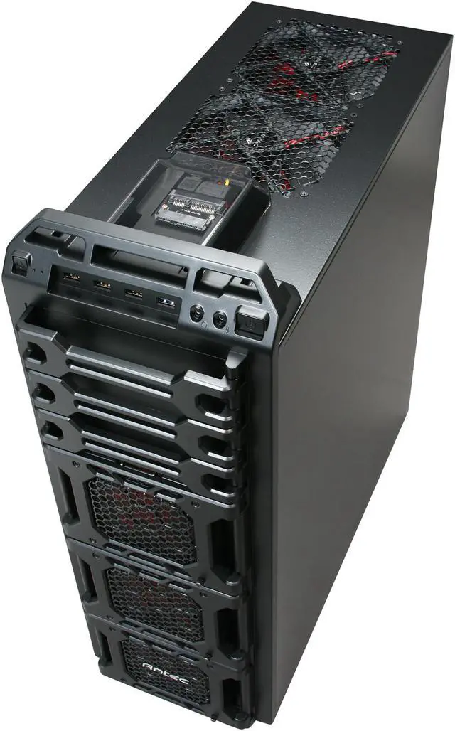 Alt view image 8 of 10 - Antec DF-85 Black Steel / Plastic ATX Full Tower Computer Case