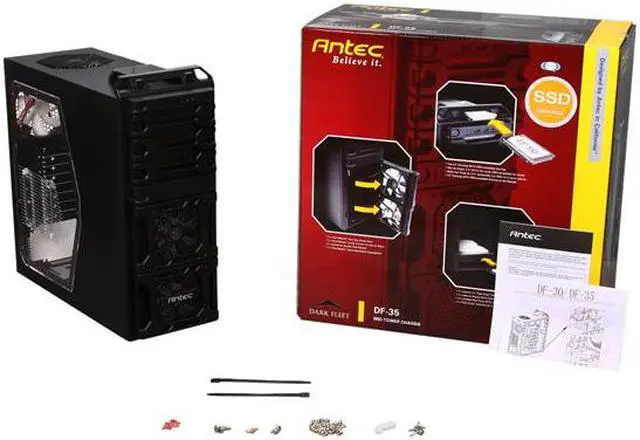 Alt view image 10 of 10 - Antec DF-35 Black Steel Computer Case
