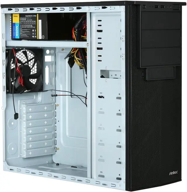 Alt view image 7 of 9 - Antec New Solution VSK2450 Black Steel ATX Mid Tower Computer Case 450W Power Supply
