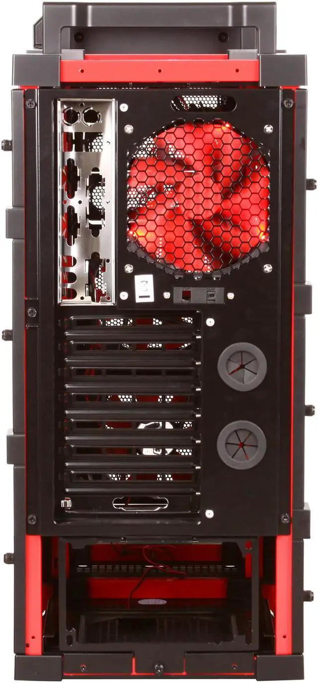 Alt view image 9 of 10 - Antec Lanboy air Red Black / Red Steel / Plastic ATX Mid Tower Computer Modular Case