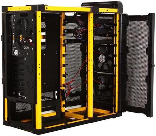 Alt view image 5 of 10 - Antec Lanboy air Yellow Black / Yellow Steel / Plastic ATX Mid Tower Computer Modular Case