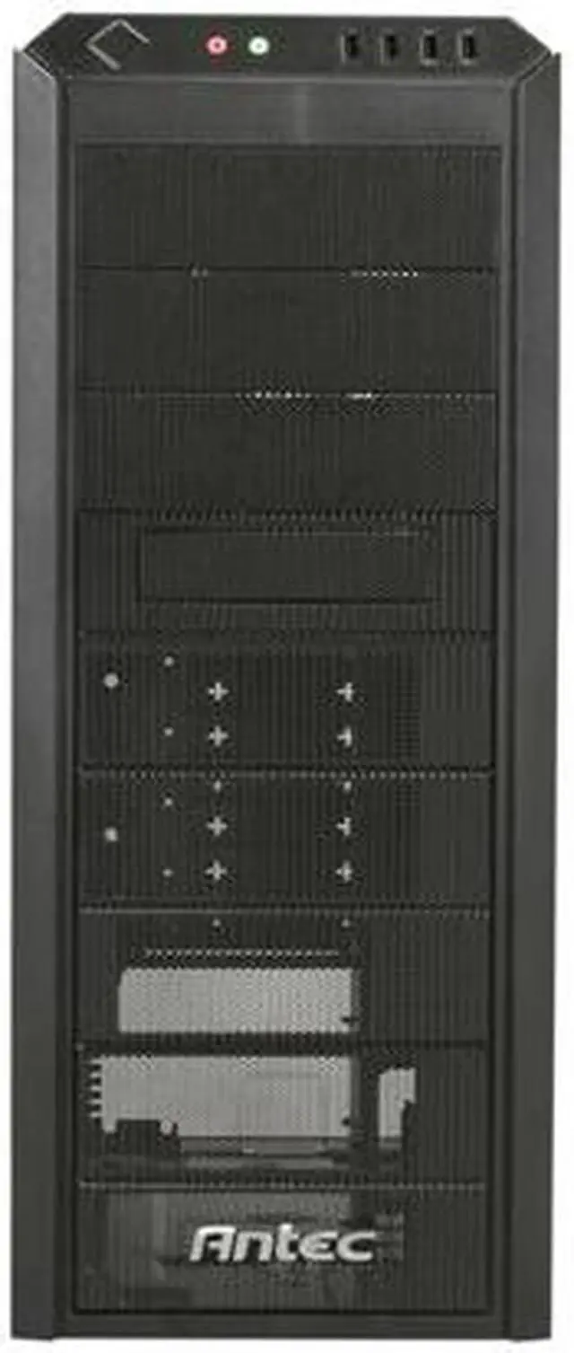 Alt view image 2 of 10 - Antec One Hundred Black Steel / Plastic ATX Mid Tower Computer Case