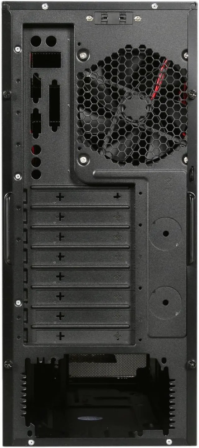 Alt view image 9 of 10 - Antec One Hundred Black Steel / Plastic ATX Mid Tower Computer Case